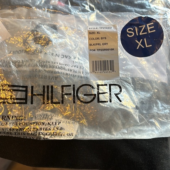 Tommy Hilfiger Sport Logo Flag Seamless Compression Bandeau Top Black,Pearl,Gray - Picture 4 of 4